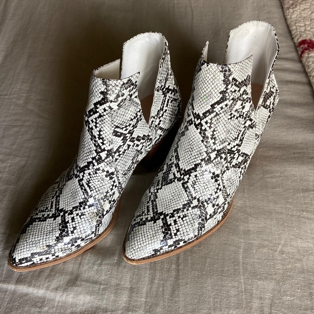 Snake Skin Booties